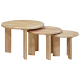 Nesting Coffee Tables 3 pcs Black Solid Mango Wood 4104657