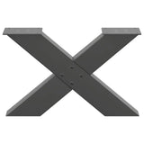 Coffee Table Legs X-Shaped 2 pcs Anthracite 60x cm Steel 4012942