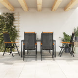 Garden Dining Set Black, Brown 3200601
