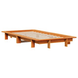 Bed Frame without Mattress Wax Brown 75x190 cm Small Single Solid Wood Pine 850685