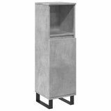 Bathroom Cabinet Concrete Grey 30x30x100 cm Engineered Wood 857210