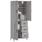 Highboard Grey Sonoma 69.5x34x180 cm Engineered Wood 3196017
