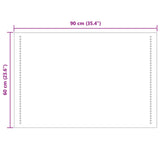 LED Bathroom Mirror Transparent 60 x 90 cm Tempered Glass 42045783