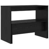 Dining Set 2 pcs Black oak Engineered Wood 875221