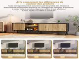 Mid-Century Modern LED TV Stand, Lowboard,TV Cabinet with LED Light, TV Unit, Modern Industrial N605P438636Z