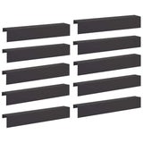 Garden Cover Profile 10 pcs 100 x 20 x 15 cm Steel Black 8012977