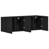 TV Cabinets 2 pcs Black Oak 120x30x41 cm Engineered Wood 862195