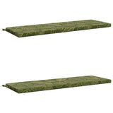 2-Piece Bench Cushions SOEST 100% Polyester Leaf Design 949473