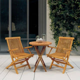 3 Piece Garden Dining Set Solid Wood Teak 3087187