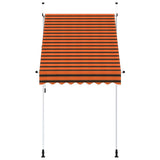 Manual Retractable Awning 150 cm Orange and Brown 145835
