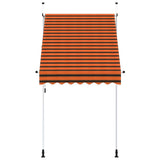 Manual Retractable Awning 150 cm Orange and Brown 145835