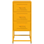 ZNTS Bedside Cabinets 2 pcs Mustard Yellow 36x39x78 cm Steel 846585