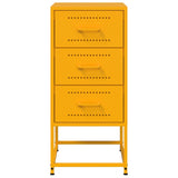 ZNTS Bedside Cabinets 2 pcs Mustard Yellow 36x39x78 cm Steel 846585