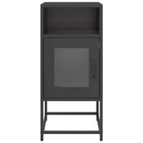 ZNTS Bedside Cabinet Black 36x39x78 cm Cold-rolled Steel 853410