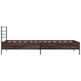 Bed Frame without Mattress Brown Oak 90x190 cm Single 845631