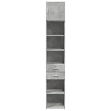 Slim Storage Cabinet Concrete Grey 40x42.5x225 cm Engineered Wood 3281283