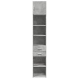 Slim Storage Cabinet Concrete Grey 40x42.5x225 cm Engineered Wood 3281283