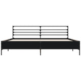 Bed Frame without Mattress Black 180x200 cm Super King 3280057