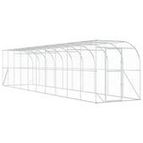 Against Wall Chicken Coop Silver 1000 x 200 x 215 cm 3434734