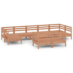 ZNTS 10 Piece Garden Lounge Set Honey Brown Solid Wood Pine 3083482