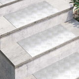 Stair Tread Rectangular 4 pcs Silver 60 x 30 cm Aluminium 4104298