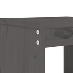9 Piece Garden Bar Set Grey Solid Wood Pine 3157759