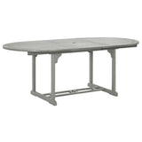 Garden Dining Set Grey wash Solid acacia wood Large Foldable 3057907
