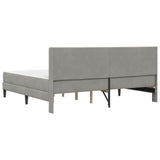 Bed Frame with Mattress Light Grey 180 x 200 cm Velvet 3415247