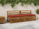 2-Piece Bench Cushions VUGHT 2 pcs 100% Polyester Red 951417