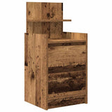 Bedside Cabinet with 2 Drawers Old Wood 38x34x80 cm 861369