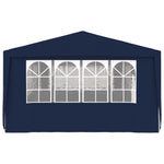 ZNTS Professional Party Tent with Side Walls 4x9 m Blue 90 g/m 48530