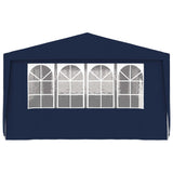 ZNTS Professional Party Tent with Side Walls 4x9 m Blue 90 g/m 48530