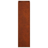 Garden Planter 2 pcs Rusty 20 x 20 x 75 cm Weathering Steel 8005329