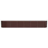 Garden Raised Bed Galvanised Steel 260x40x36 cm Brown 318880
