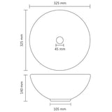 Luxury Bathroom Basin Round Matt Light Green 32.5x14 cm Ceramic 146969