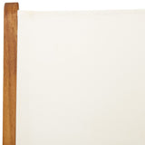 Reclining Garden Chairs 6 pcs Cream White Fabric and Solid Wood 3214539