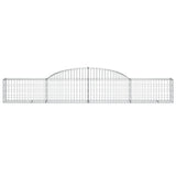 Arched Gabion Baskets 4 pcs 300x30x40/60 cm Galvanised Iron 3146469