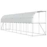 Against Wall Chicken Coop Silver 800 x 100 x 215 cm 3434708