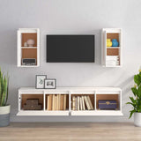 TV Cabinets 4 pcs White Solid Wood Pine 3100170
