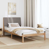 Bed Frame with Headboard Brown 100 x 200 cm Solid Pine Wood 878912