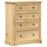 Chest of Drawers Corona 92x48x120 cm Solid Wood Pine 4005675