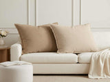 Cushion Cover 6 pcs HOUTEN Brown 80 x 80 cm Corduroy 921658