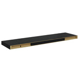 Floating Wall Shelves 2 pcs High Gloss Black 90x23.5x3.8 cm MDF 323776