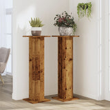Plant Stands 2 pcs Old Wood 30x30x95 cm Engineered Wood 3307880