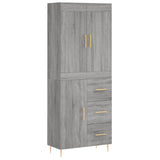 Highboard Grey Sonoma 69,5x34x180 cm Engineered Wood 3199807