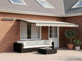 Electric Retractable Awning Light Grey and White 4 x 2 m 3425817