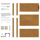 Garden Gate 100x150 cm Corten Steel 153265