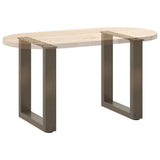 Coffee Table Legs U-Shaped 2 pcs Natural Steel 38x cm Steel 4013155