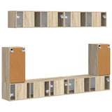 TV Cabinet Set Wall-mounted 5 pcs Sonoma Oak Engineered Wood 3409089