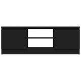 ZNTS TV Cabinet with Door Black 102x30x36 cm 823351